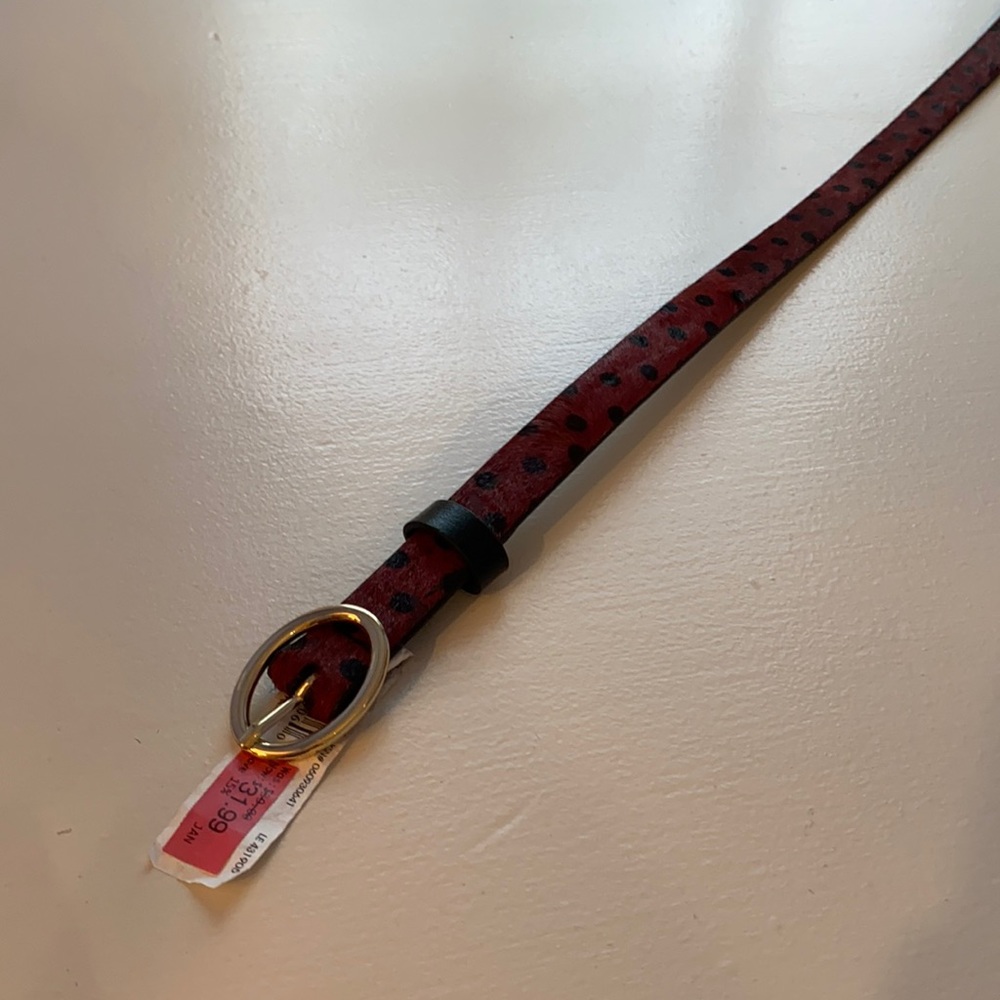 Red with black dots belt